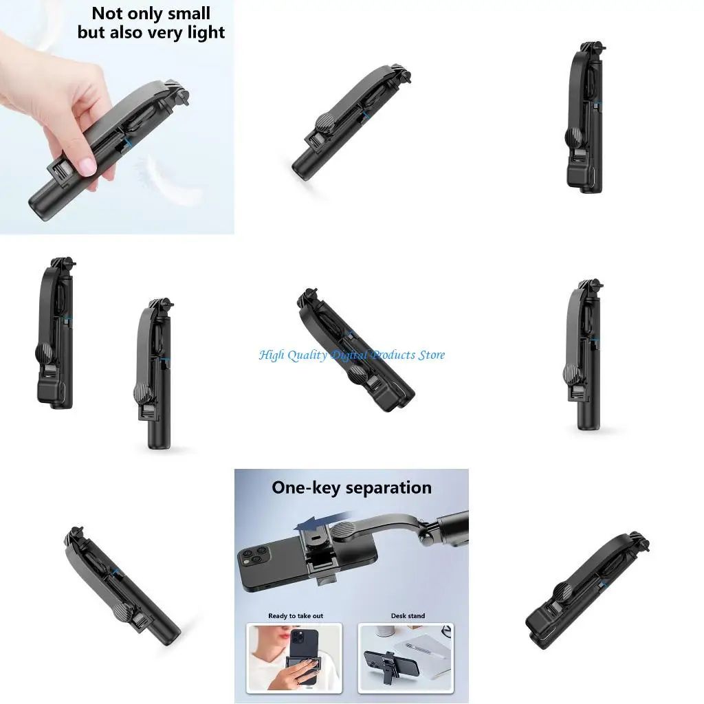 

U2JE Portable Selfie Bluetooth-compatible Remote Controlled Tripod Extendable Multifunctional Phone Holder Clip Rack