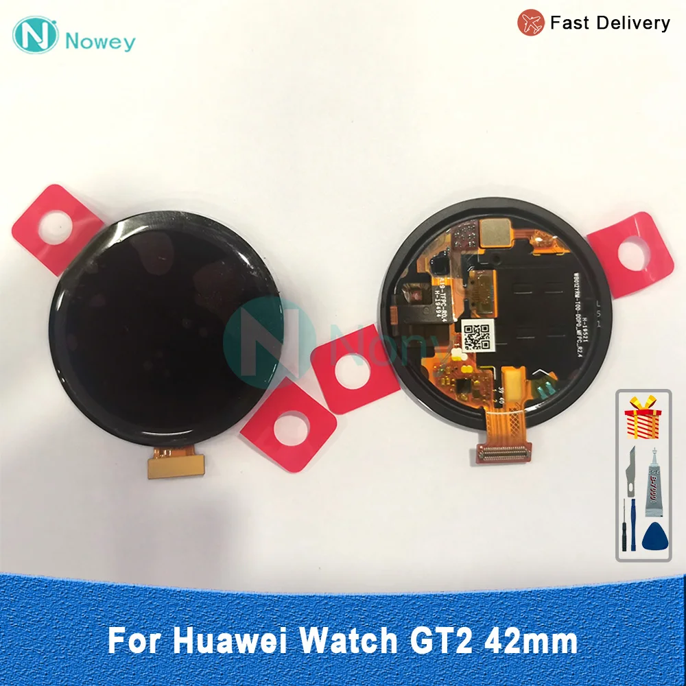 LCD Display for Huawei Watch GT2, Touch Screen Digitizer Panel, LCD Full Assembly, LTN-B19, DAN-B19, 42mm, 46mm