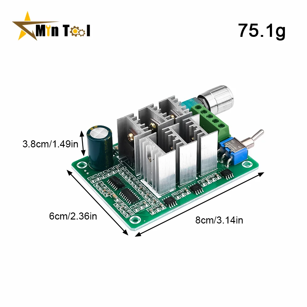 DC 5-36V 12V 24V 15A Motor-Drehzahlregler BLDC Dreiphasiger Sensorloser Bürstenloser Motorcontroller Lüfter-Treiber Netzteil – Detail 7
