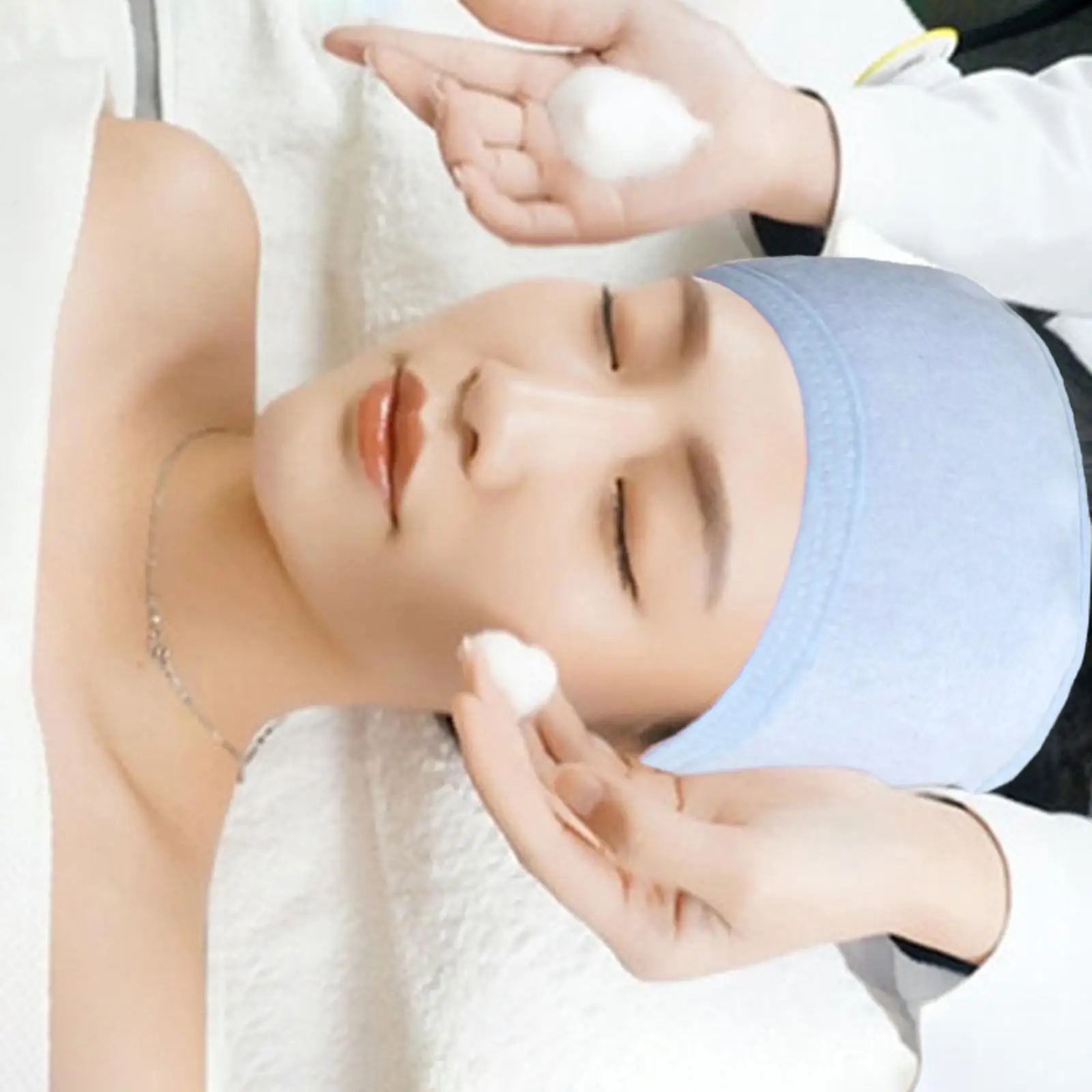 Fascia per la testa in spugna per spa, morbida fascia per il trucco, per le donne, maschere per il viso e cura quotidiana del viso