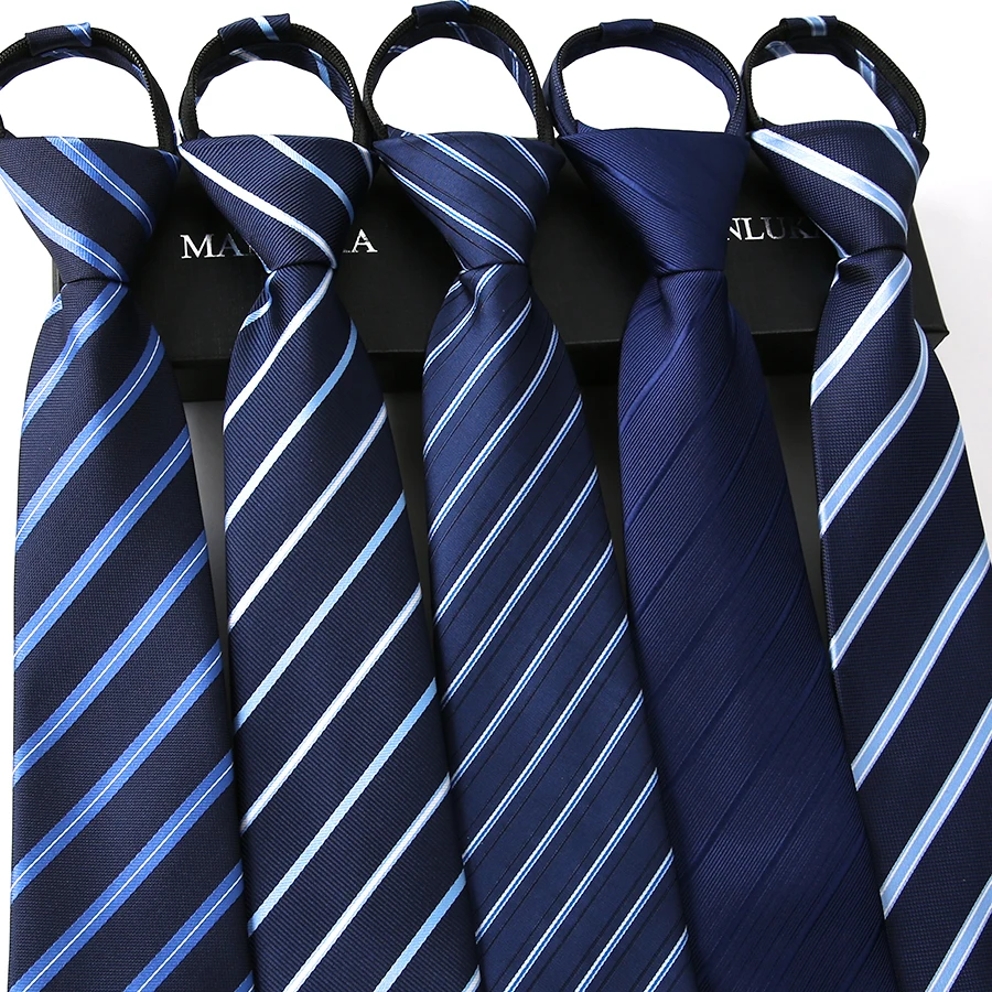 gravata-masculina-formal-com-ziper-para-noivos-e-casamentos-listras-azuis-e-pretas-sem-no-facil-de-colocar-acessorio-de-moda