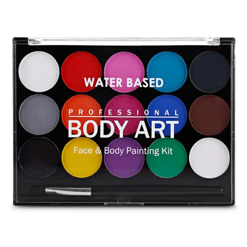 Kit per la pittura del corpo del viso a base d'acqua pinturas maquillaje Pintura Halloween football kids Face paint set di pennelli per il trucco all'ingrosso