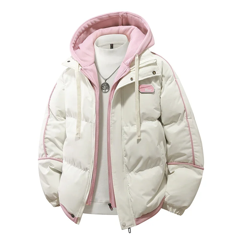 الذكور وهمية قطعتين سترة قطن الرجال يندبروف الشتاء سميكة الدافئة سترة معطف الرجال القطن البخاخ معطف سميكة الرجال الملابس الدافئة