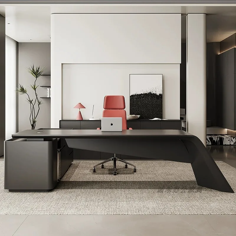 

Designer Strong Executive Office Desk Wood Big Computer Luxury Executive Office Desk Modern Black Tisch Small Spaces Furniture