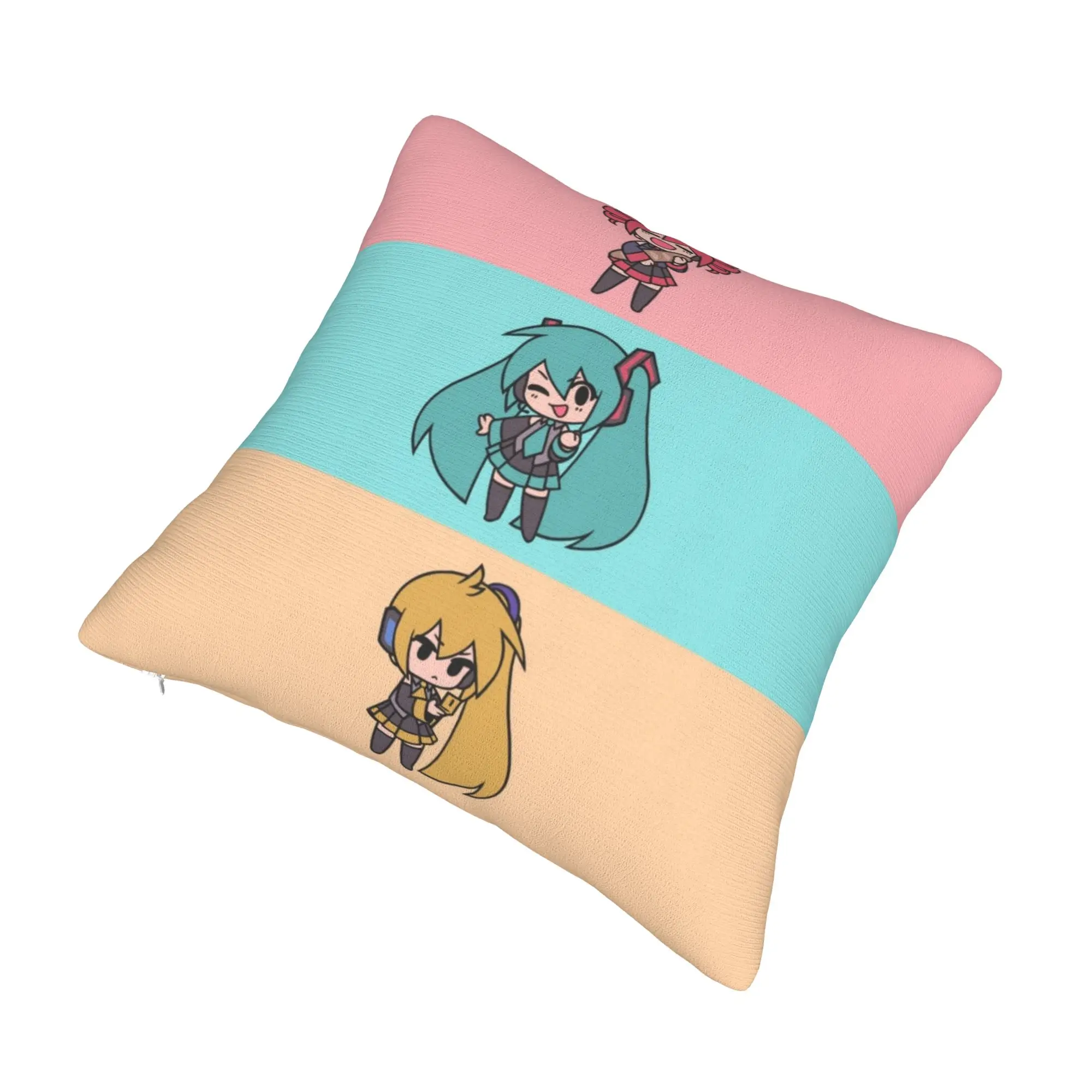 Hatsuned Mikues  Cushion Cover  Voice Anime Velvet Luxury Pillow Home Decoration