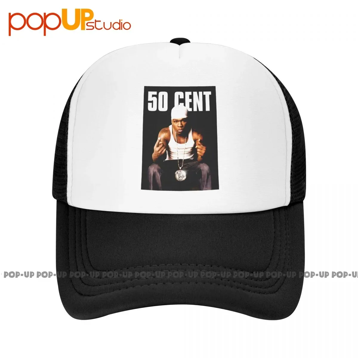 50 Cent Curtis James Jackson P-08 Baseball Cap Trucker Hats Breathable Sunscreen Vintage Streetwear Unisex