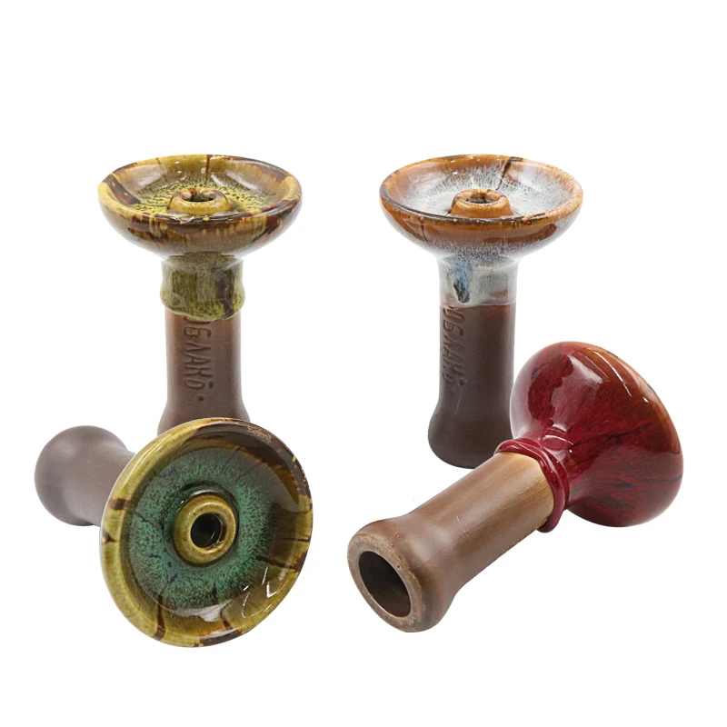 1PC Hookah Ceramic Tobacco Bowl Shisha One Hole Phunnel for Water Smoking Pipe Sheesha Narguile Accessories