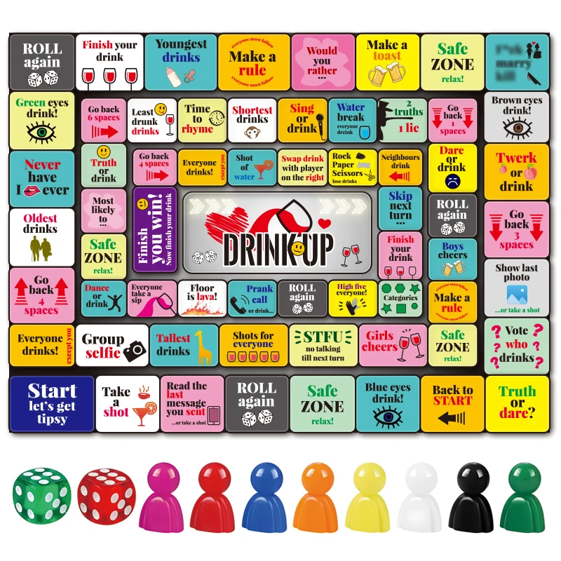

Настольная игра DrinkUp, вечеринка, вечеринка, интерактивная игра, веселая питьевая вечеринка, игрушка