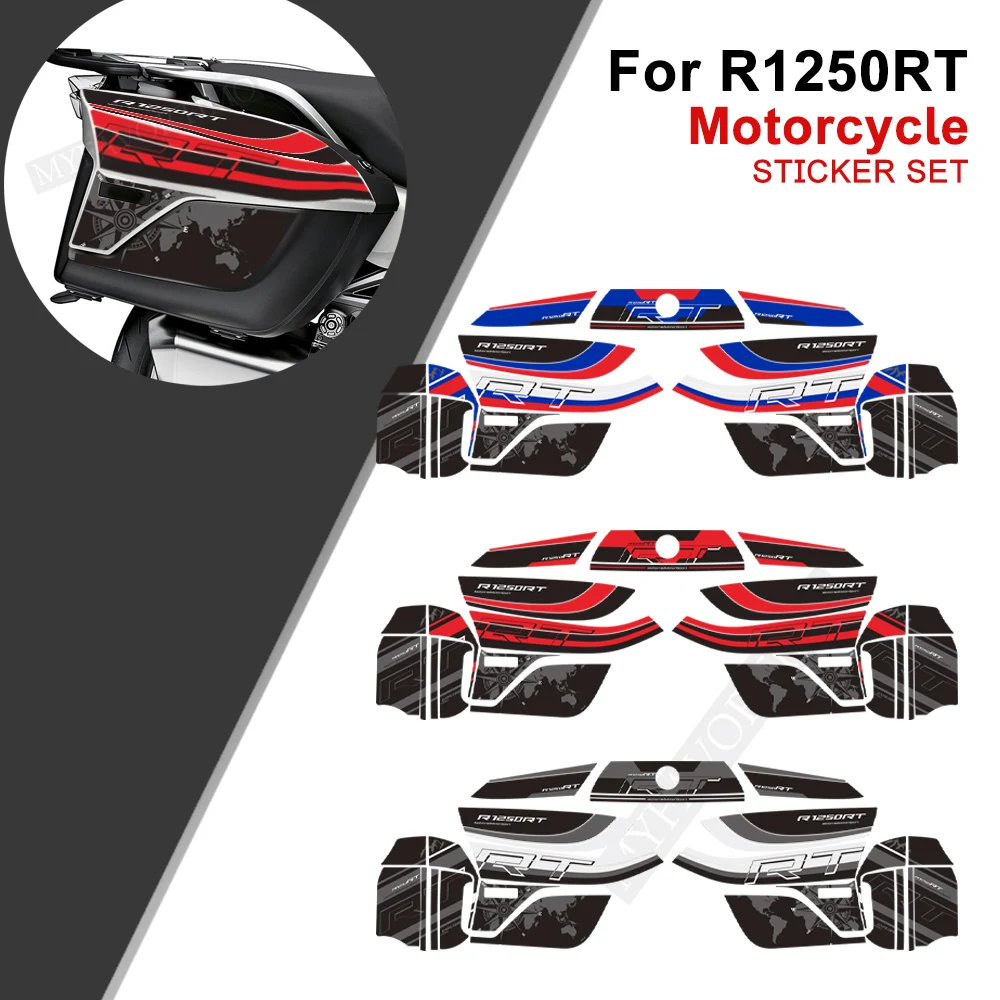 

For BMW R1250RT R1250 RT R 1250 Luggage Cases Trunk Fairing Fender Motorcycle Tank Pad Stickers Protector Decal Kit Knee Wheels