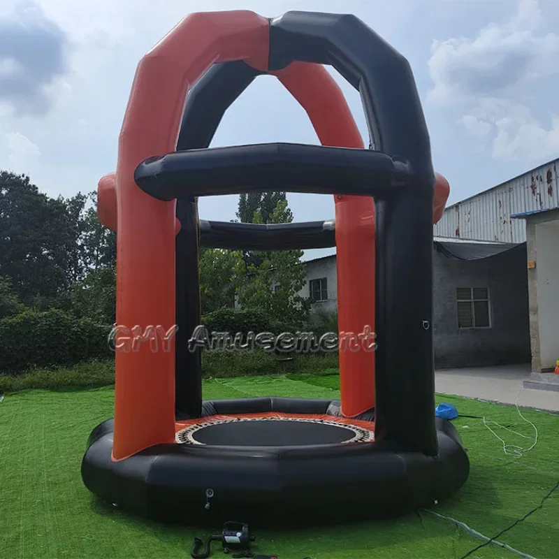 Factory Price Kids Screaming Inflatable Soft Bungee Inflatable Bungee Jumping Trampoline With Air Blower