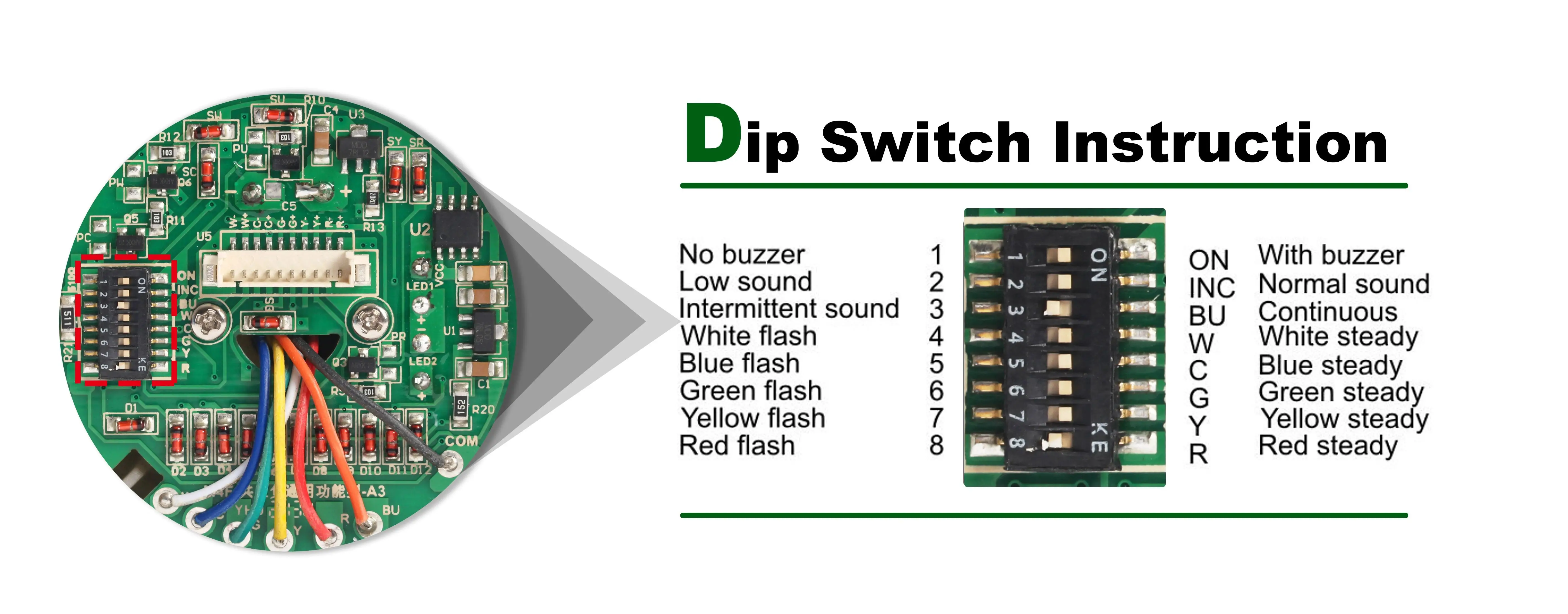 ANDONT 3 Stack مصابيح LED فائقة السطوع لبرج أندون مع طنان، أحمر/أصفر/أخضر، أو تشغيل أو فلاش، توصيل جاهز للتشغيل