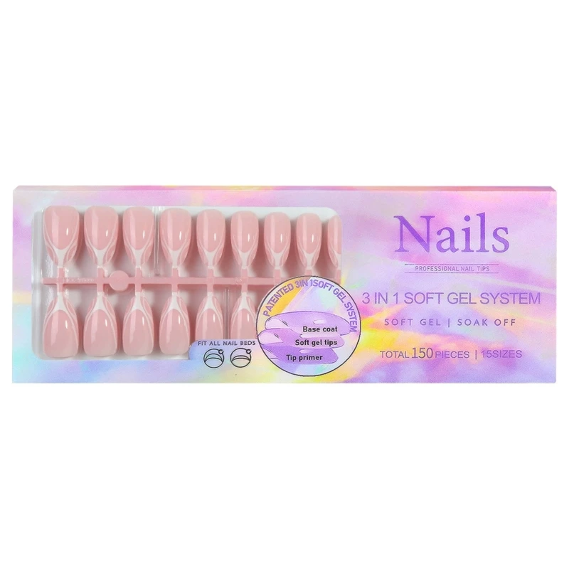 Easy Change 150-delige French Tip nagelset Praktische manicure-pers op nagels