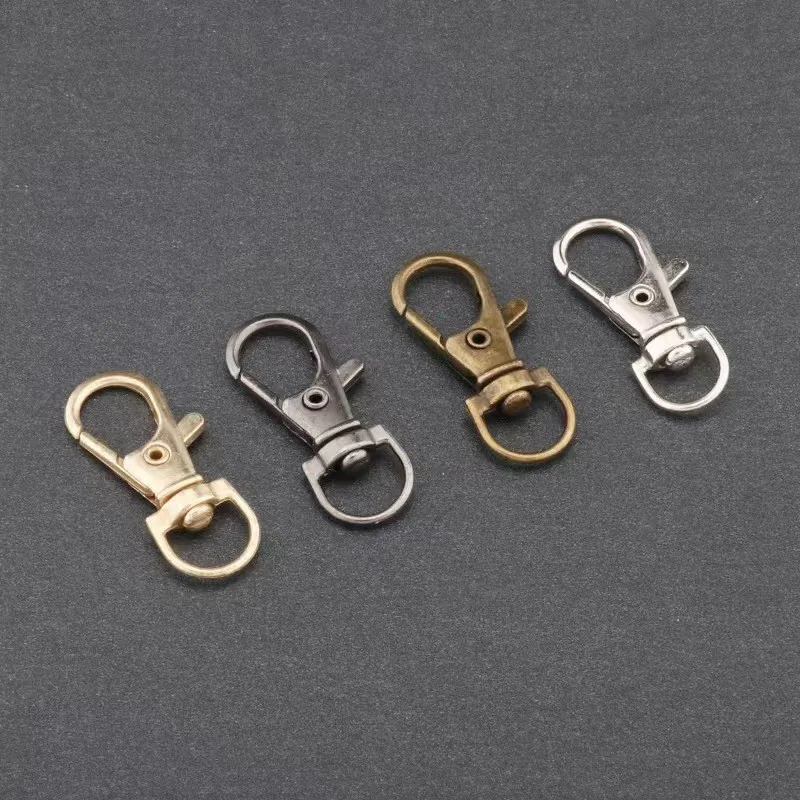 10pcs/Lot Zinc Alloy Dog Buckle Fish Mouth Hook  Pet Lobster Luggage Hardware Keychain Pendant Diy Webbing Rotating Buckle