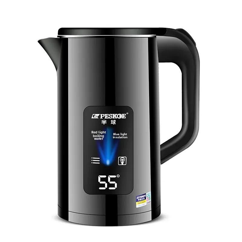سعة كبيرة 3L غلاية كهربائية معزولة للاستخدام المنزلي غلاية مياه تسخين سريع براد شاي من الفولاذ المقاوم للصدأ للعائلة والمكتب #3