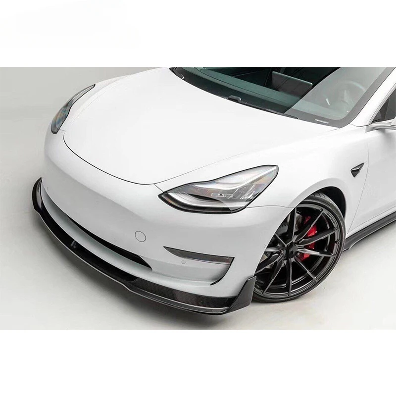 New products carbon material front lip for model 3 car parts TSL   front spoiler for   Model 3 body kit