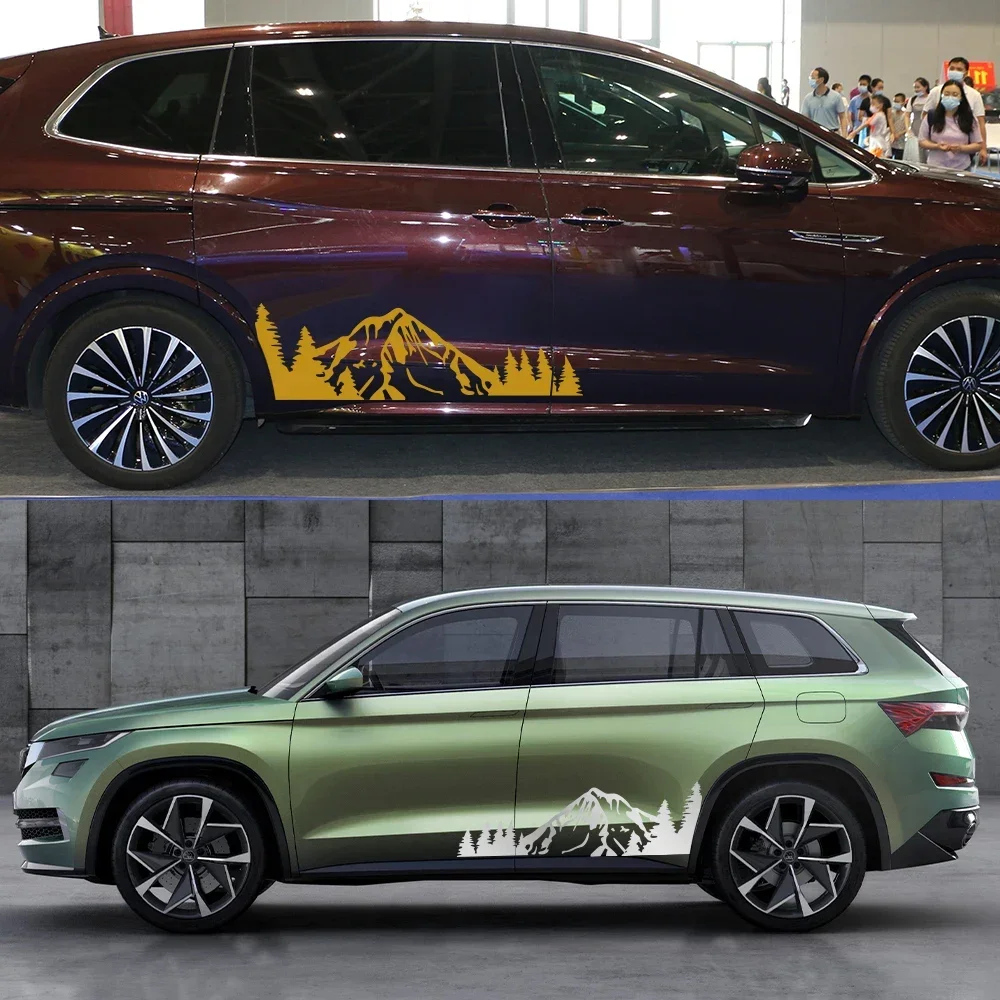 التصميم الجبلي باب السيارة الجانب ملصق الرسومات ديكور مائي فان SUV لتقوم بها بنفسك غطاء لأودي BMW فورد كيا فورد هيونداي سوبارو جيب