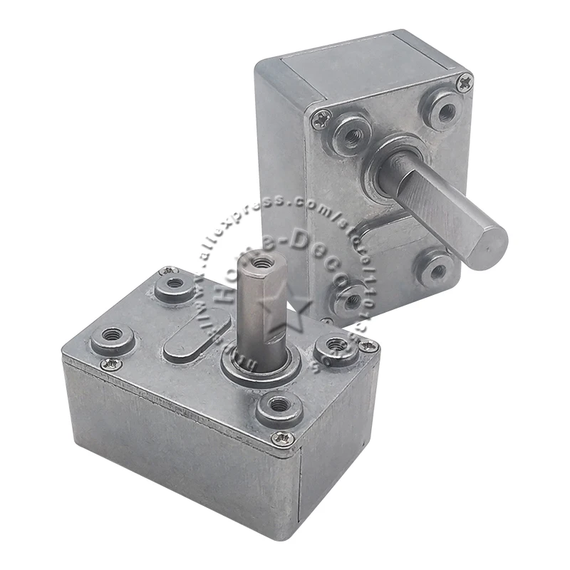 1pcs 46x32 Full Metal Gearbox Turbo Worm Motor Speed Reduction Speed Reducer