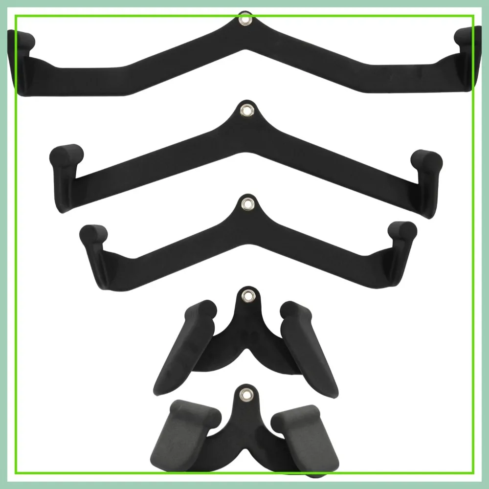 

5-Piece Cable Machine Rowing Bar Set, Lat Pulldown Attachments for Home Gym, Non-Slip Rubber Coated Strength Training Handles