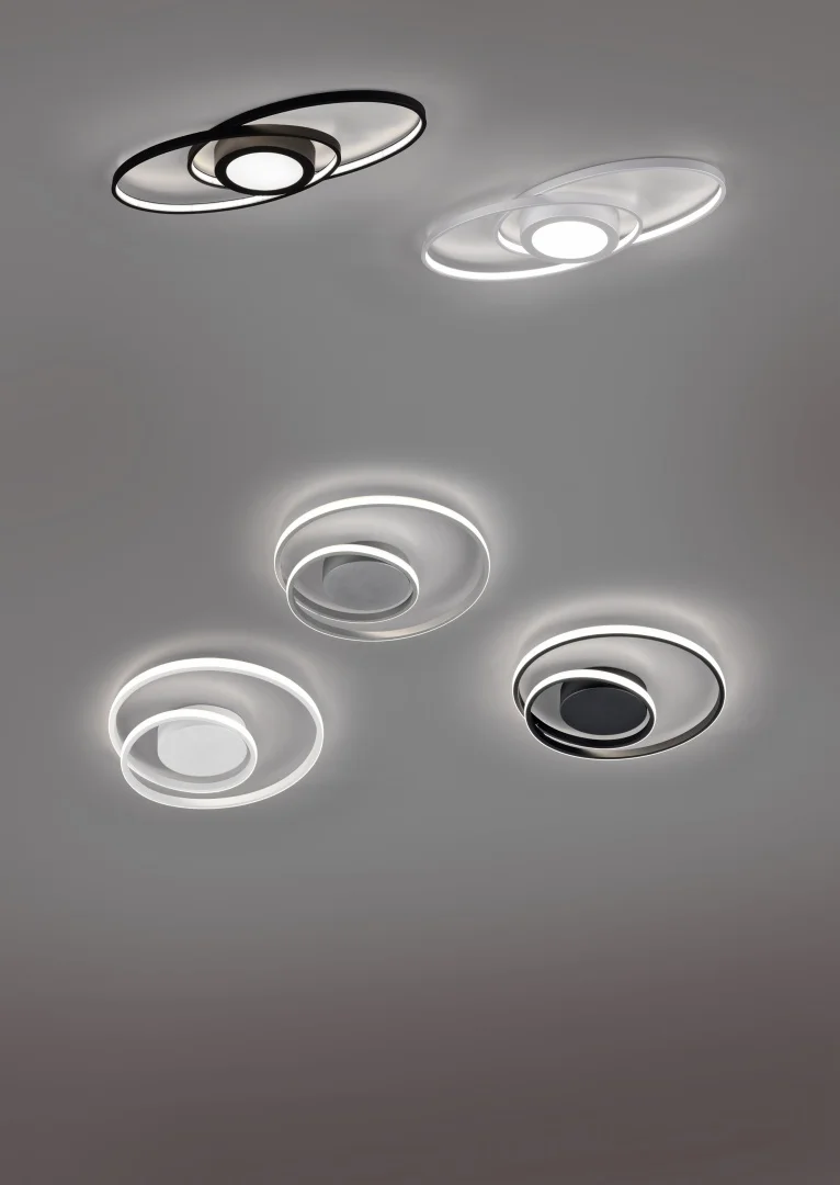 Afbeelding 4: LED plafondlamp, metaal, antraciet, L57 cm, Galaxy