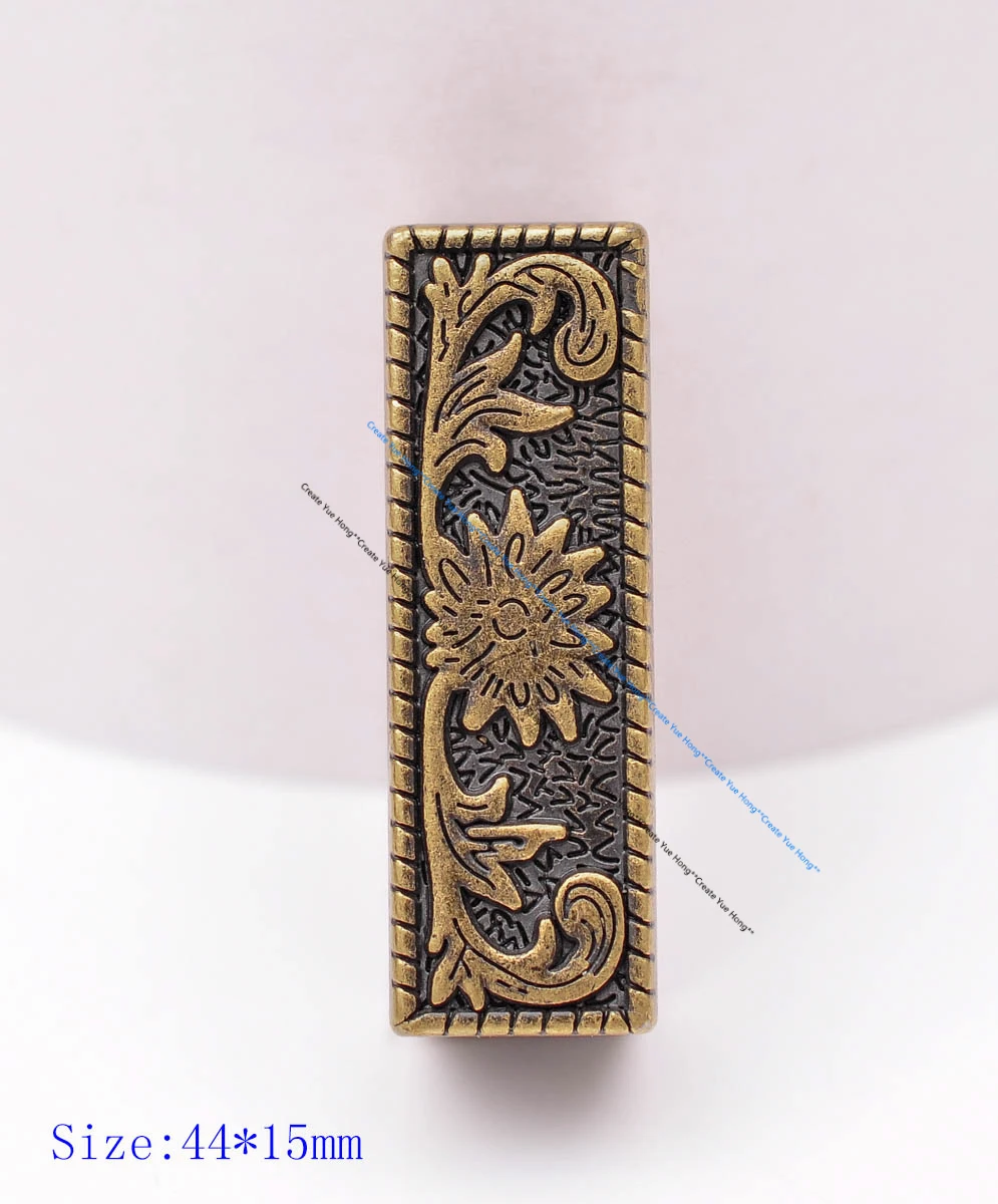 Conjunto de tres piezas de latón antiguo para hombre y mujer, Rodeo occidental lateral de cuerda Floral, hebilla de cinturón de cuero artesanal
