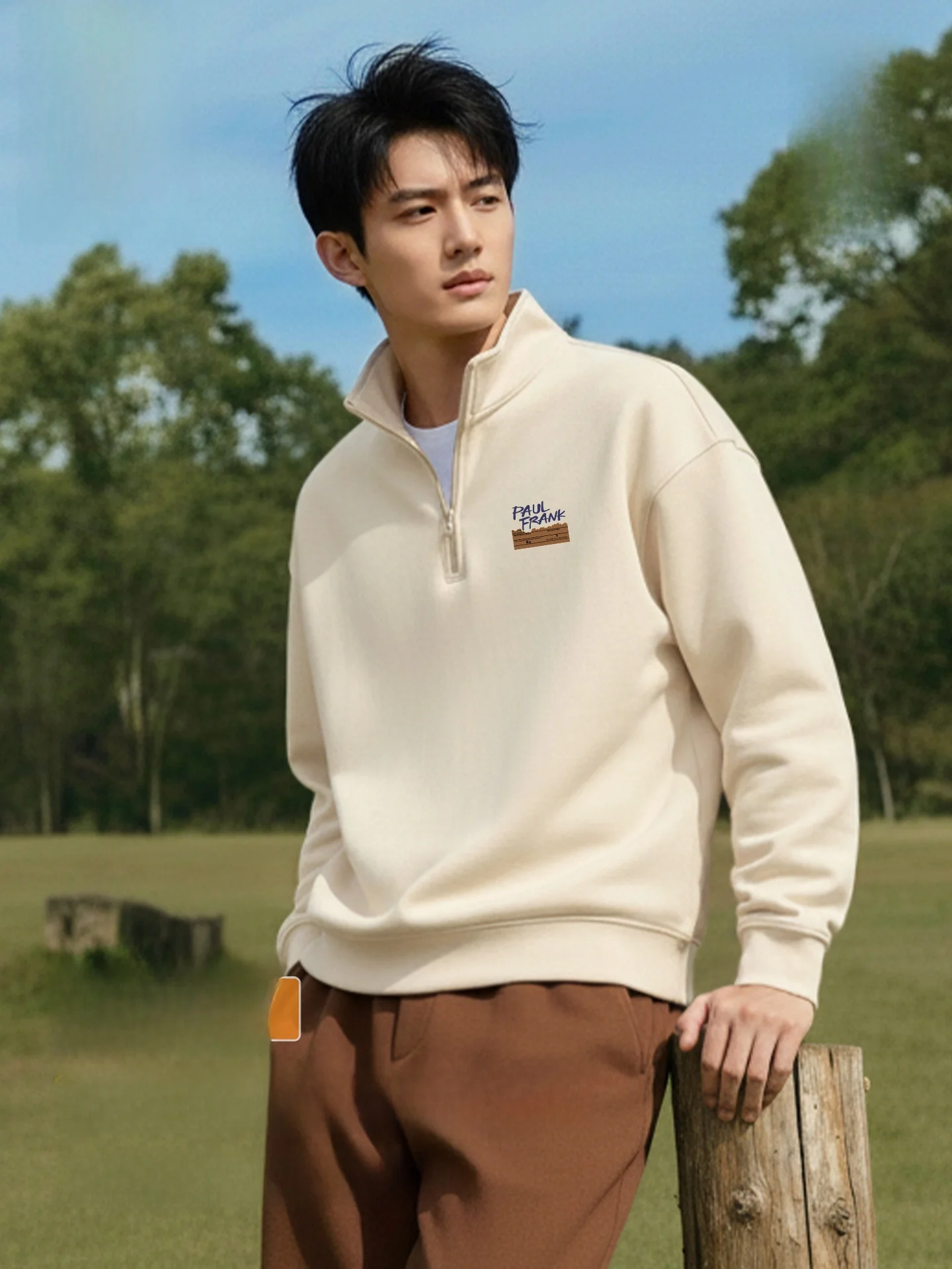 

f Zipper Fce Lined Thiened Stand Collar Men's Sweatirt Winter Warm Casual Sle Comfortable Cotton Polye...