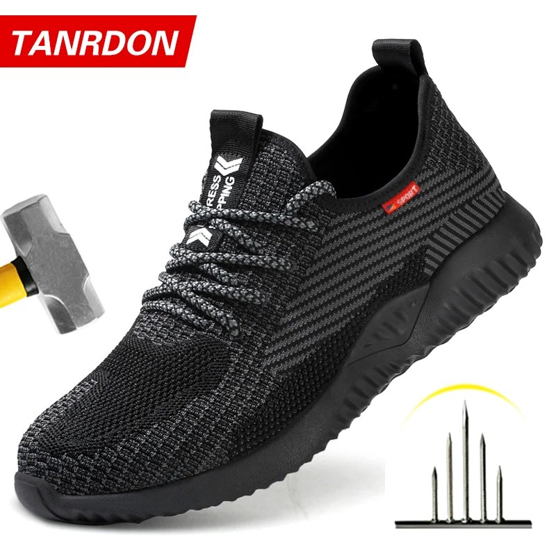 

Мужская защитная обувь, дышащая и легкая рабочая обувь, устойчивые к проколам и ударам рабочие ботинки, защитная обувь.