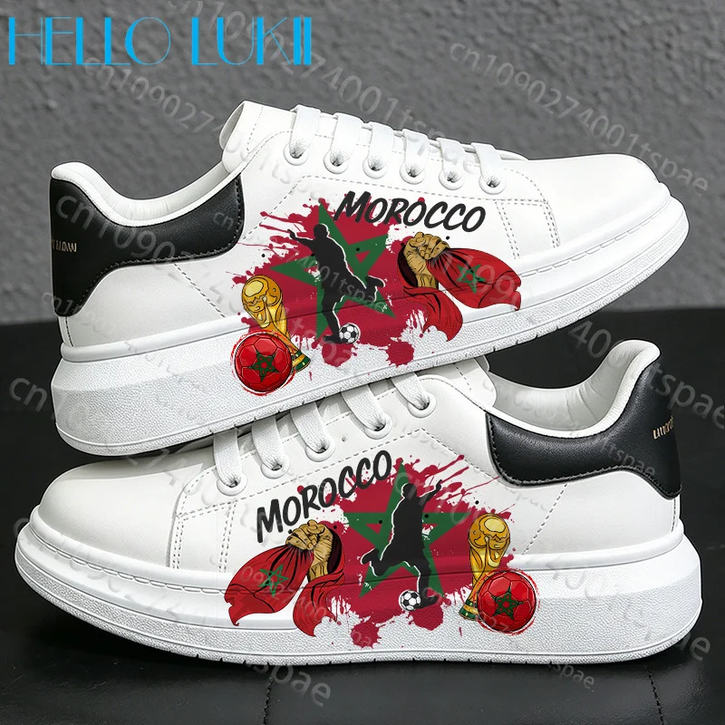 2026 Football Match The Kingdom of Morocco Men's Footwear Parity 3D Printing Man Woman Outdoor Basketball Shoes Gift