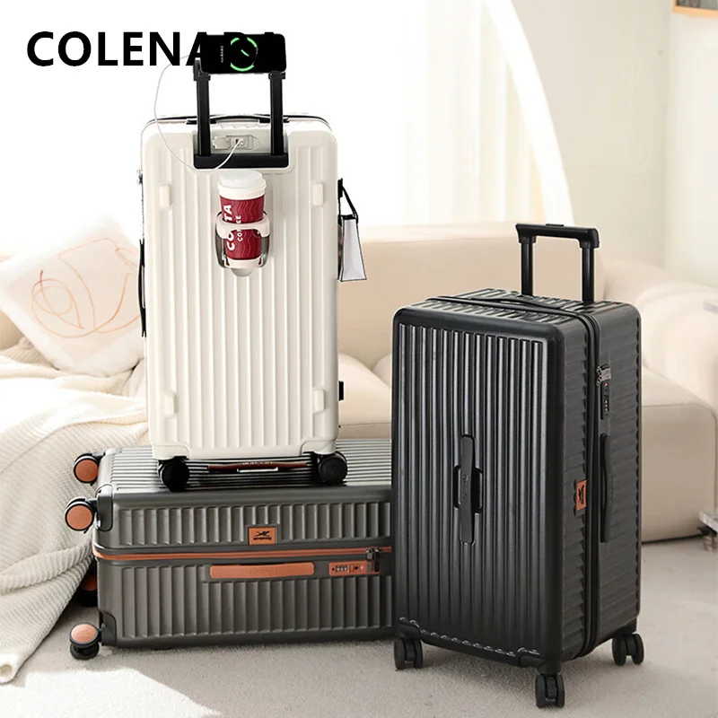 COLENARA Suitcase on Wheels 20 Inch Men's Boarding Case 24