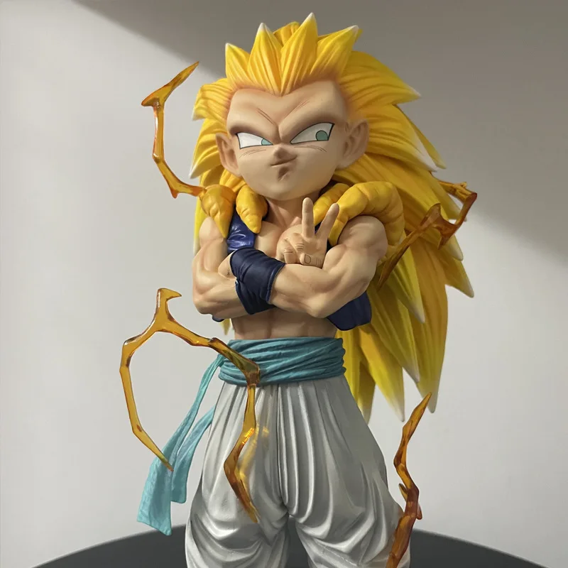 Figura de Dragon Ball Gotenks Ssj3, 25cm, Super Saiyan 3 Gotenks, figuras de acción de Pvc GK, colección de estatuas, modelo de juguete para niños, regalos