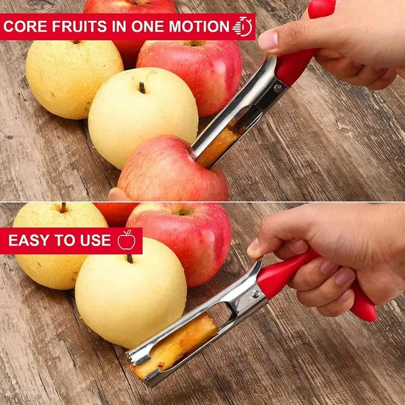 (BF06)Premium Apples Corer Stainless Steel Apples Pears Core Remover Tool Fruit Cutter Seeder Kitchen Tools - view 3