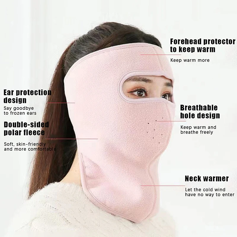 Máscara facial antipolvo a prueba de viento, sombrero, máscaras transpirables, protección ocular HD, gafas antiniebla, cubierta con capucha, gorro cálido para invierno, ciclismo y esquí