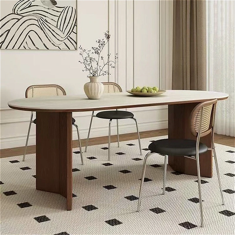 

Обеденные столы из цельной древесины в стиле середины века, японский стиль ваби-саби, ретро-ститальня, обеденный стол, мебель для дома FYDT