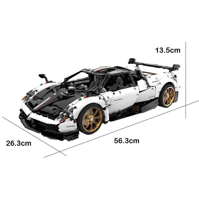 IN STOCK MOC Technical 1:8 Sports Car Huayra Building Blocks Bricks Assembling Model Toys for Children Birthday Gift Set