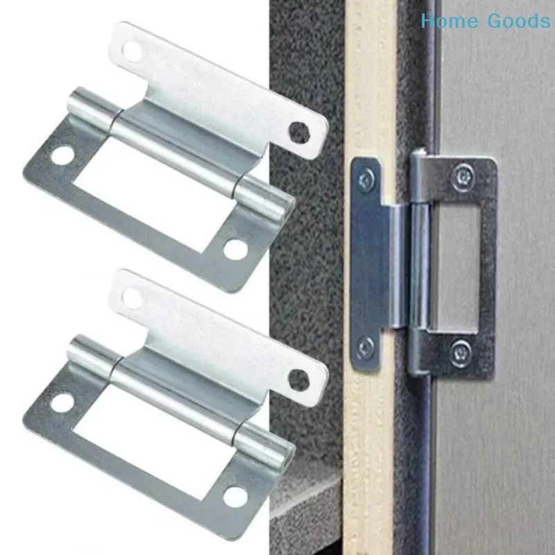 2pcs Folded Room Door Hinges for Cupboard Creative Foldable Door Hinges for Camper Van Motorhome Caravans Spring Loaded Furnitur