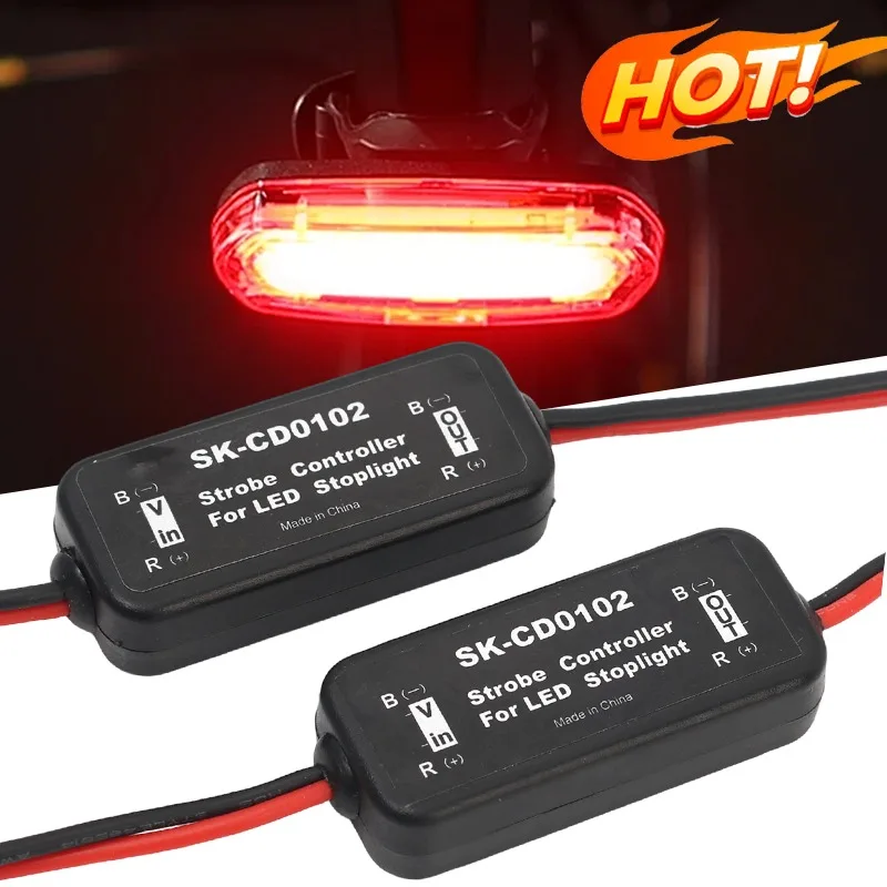

Универсальный контроллер стробоскопа, модуль мигалки стоп-сигнала, мигающий задний стоп-сигнал, 12-24 В, светодиодная вспышка, аксессуары для задней остановки