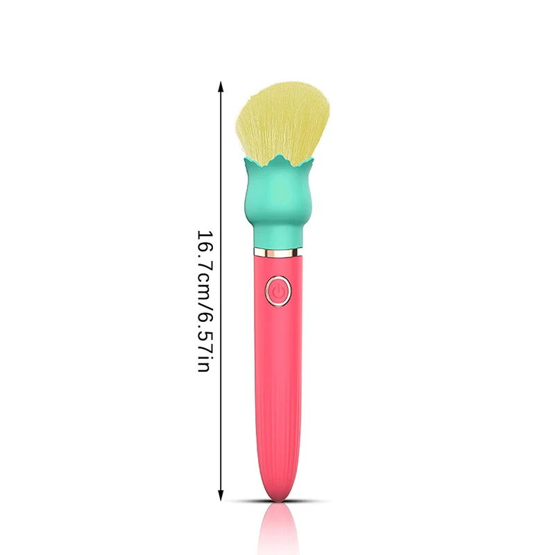 Oplaadbare elektrische make-upborstel - Wasbare vibratie Foundation Blush Loose Powder Beauty Tool voor cosmetica