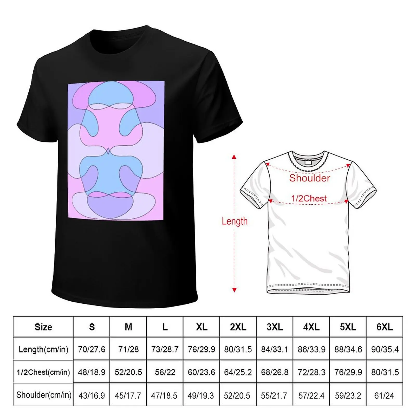 patterns with pink and purple tones T-shirt customizeds oversizeds mens t shirts casual stylish