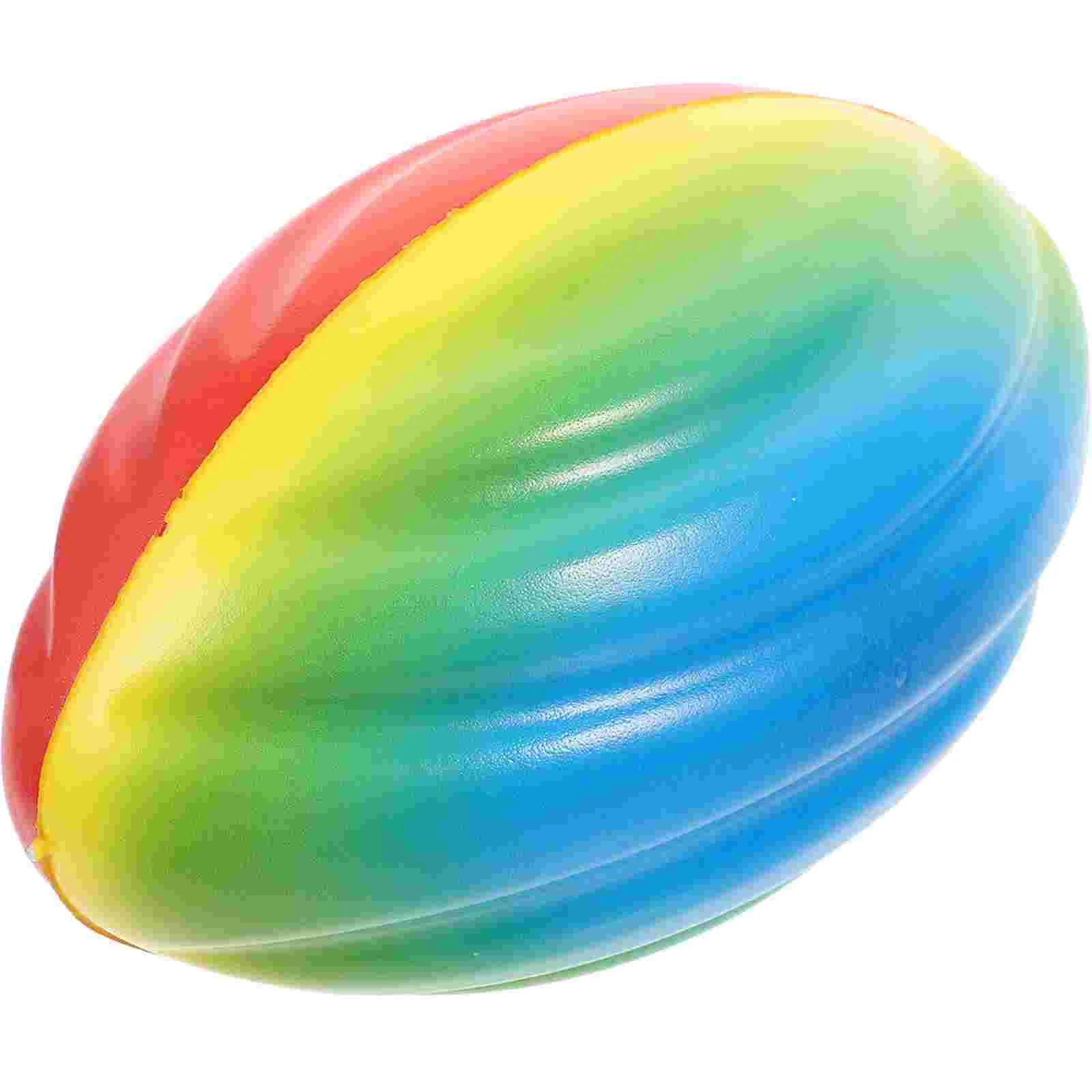 

Sponge Elastic Ball Rainbow Rugby Sports Toy Childrens Toys Kids Football Jumping Outdoor Mini Inflatable Pu Soft Foams Toddler