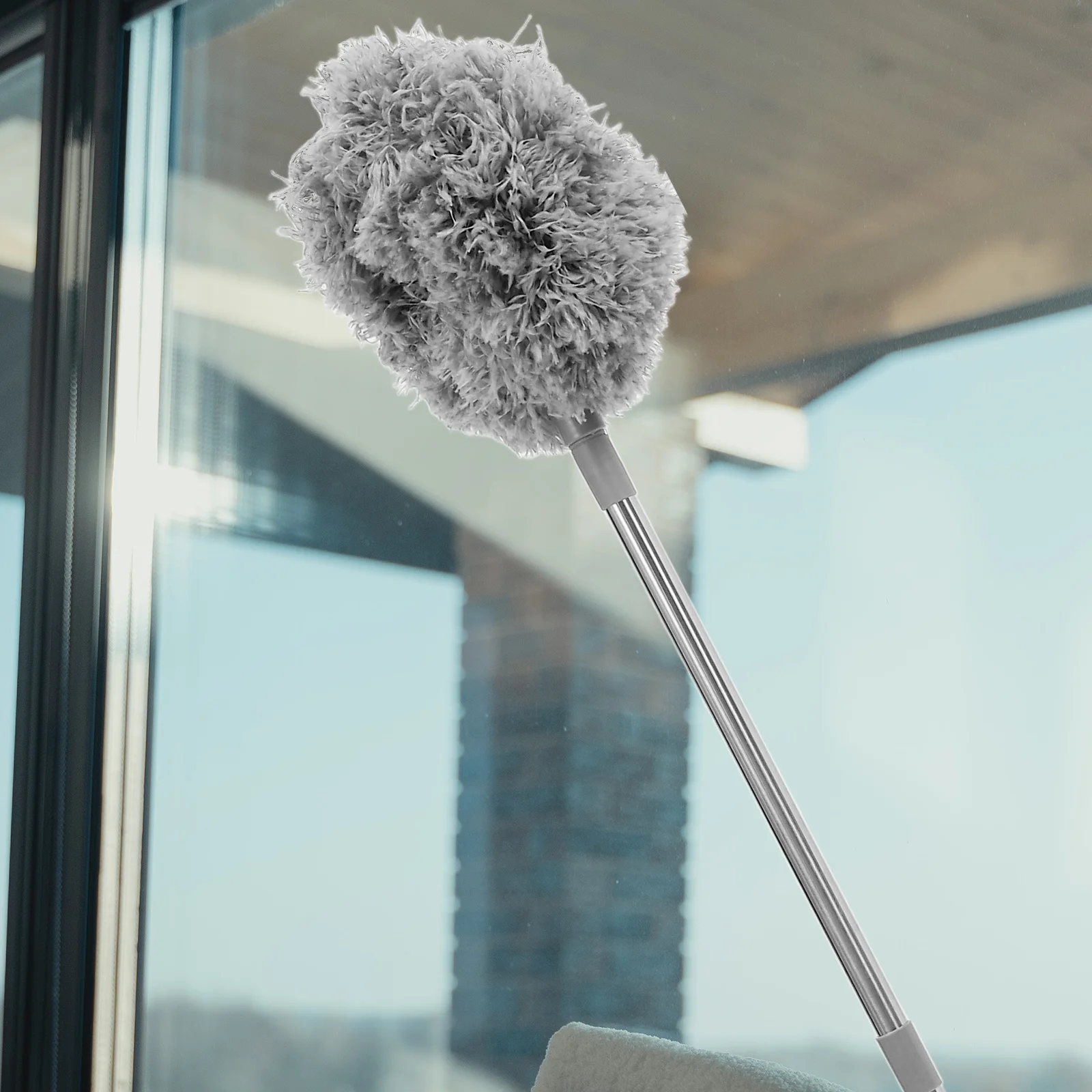 

Long Handle Duster For High Ceiling Cobweb Remover Hard To Reach Areas Cleaning Tool For Home Car Office Abs Stainless