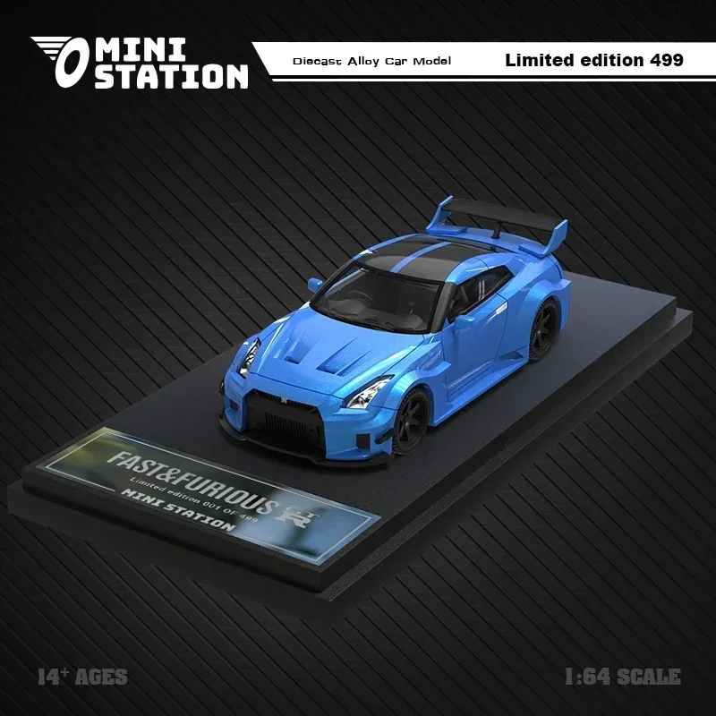 Mini Station 1:64 Fast & Furious Brian's GTR R35 3.0 Diecast Model samochodu