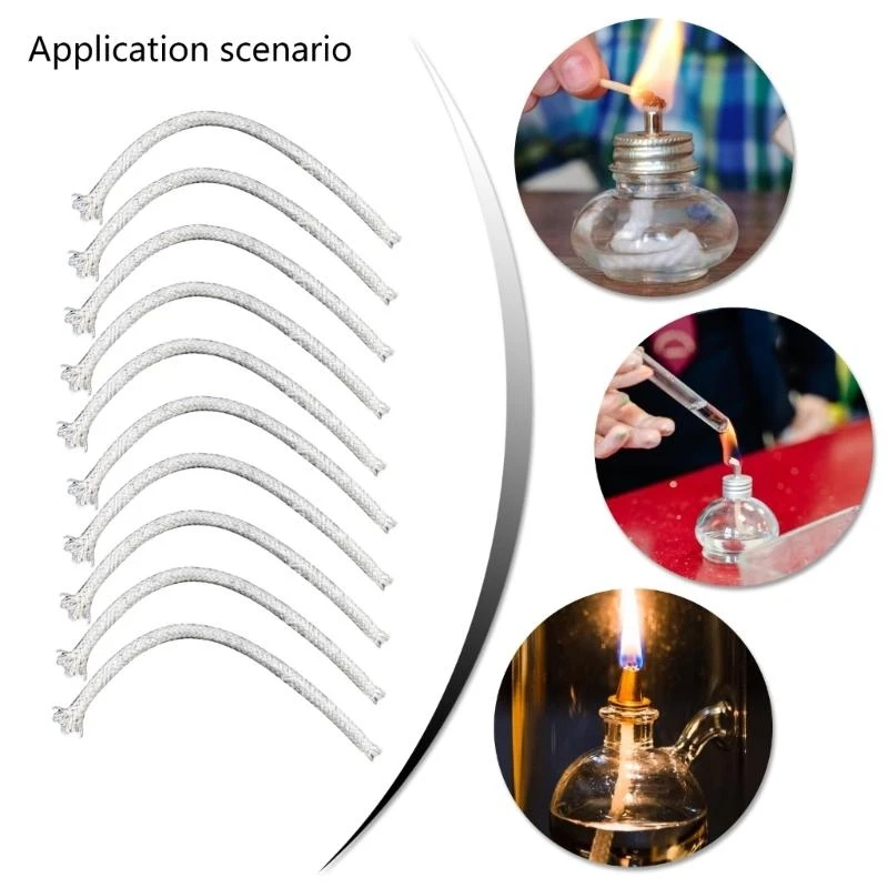 10шт круглые хлопковые плетеные свеча фитиль масла фонари для масляных фонарей для масляных ламп 15 см/5,90 дюйма для масляной