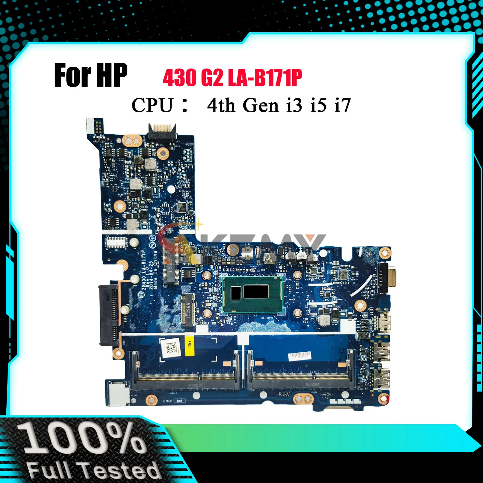 LA-B171P For HP ProBook 430 G2 Laptop Motherboard With i3 i5 i7 4th 5th Gen CPU 774515-001 798060-601 100% Fully Tested