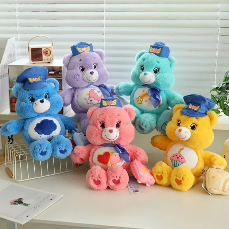 

New Hot 33cm Pilot Care Bears Plush Toys Cartoon Soft Animals Stuffed Toys Girls Boy Christmas Gift Home Decoration Plush Toys