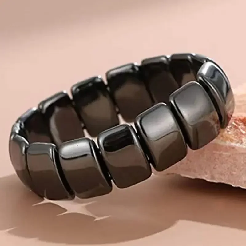 

Pure Natural Black Gallstone Bracelet To Relieve Fatigue And Help Sleep To Promote Memory Anti-static Magnetic Therapy Bracelet