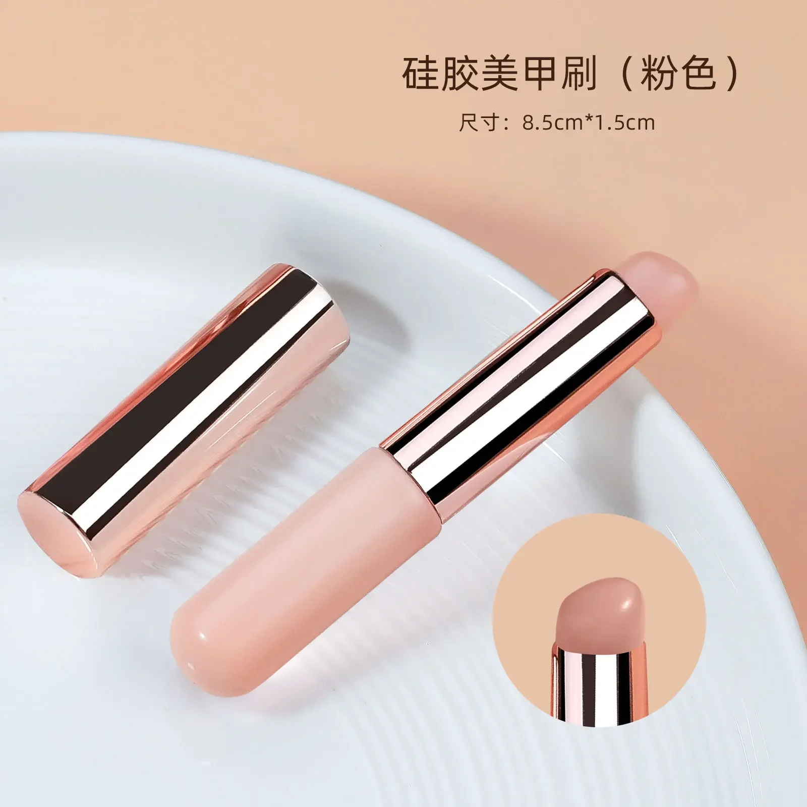 Nail Art Silicone Brush Reusable Universal Mirror Powder Pigment Applying Manicure Tool Easy To Use Silicone Nail Brushes Tool