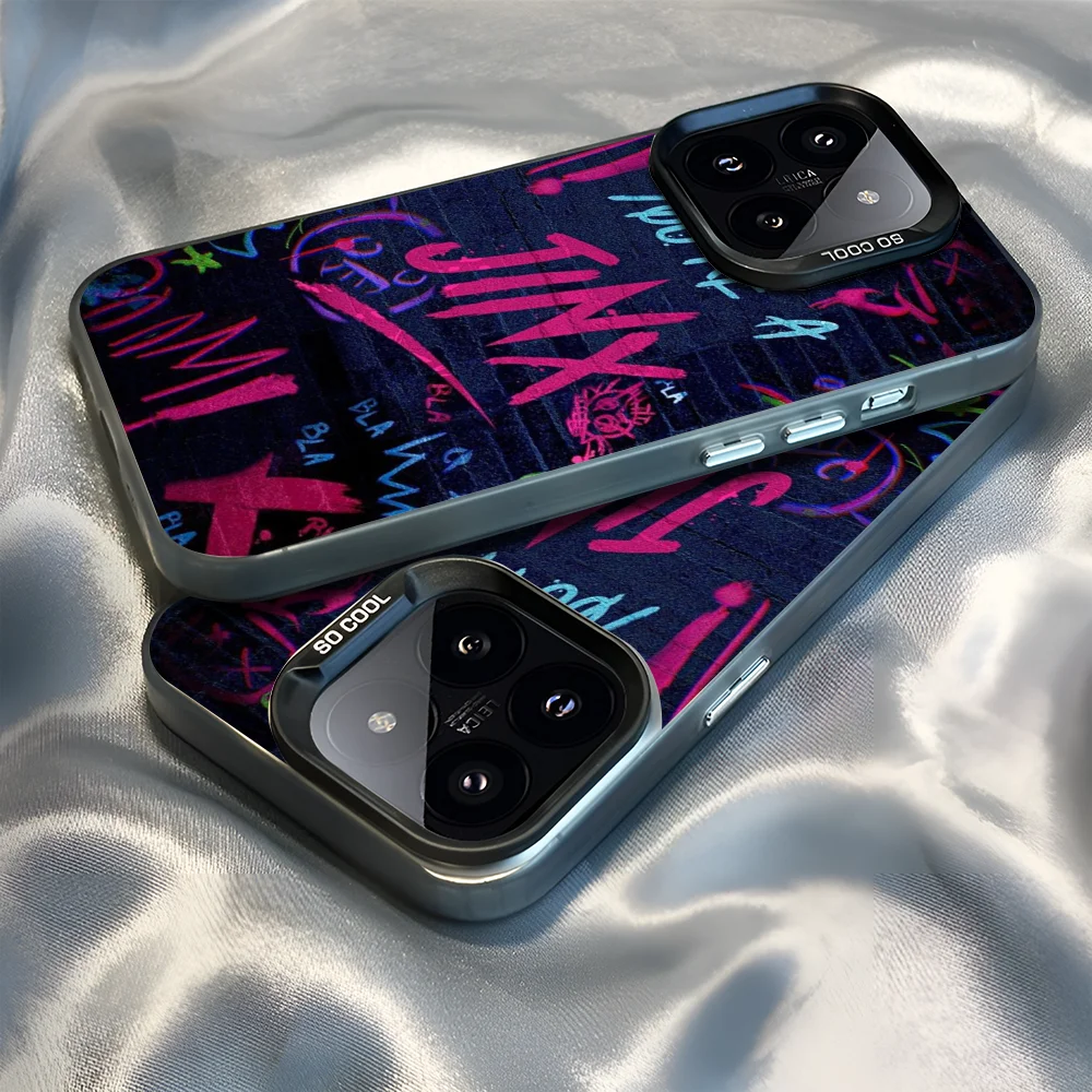 Epc Jinx Arcane LOL Phone Case IMD Phone Case For IPhone 16 15 14 13 12 11 Pro Max Plus Color Silver Cover