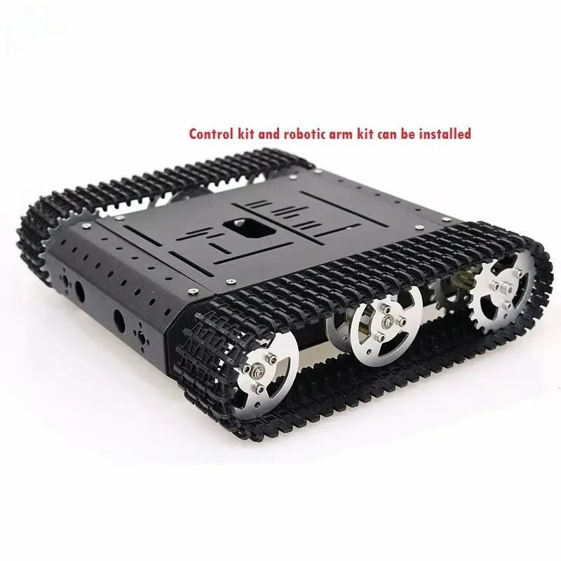 Tank Chassis with Motor Suspension All Metal Tank Robot Kit Coding Motor Intelligent Robot Car