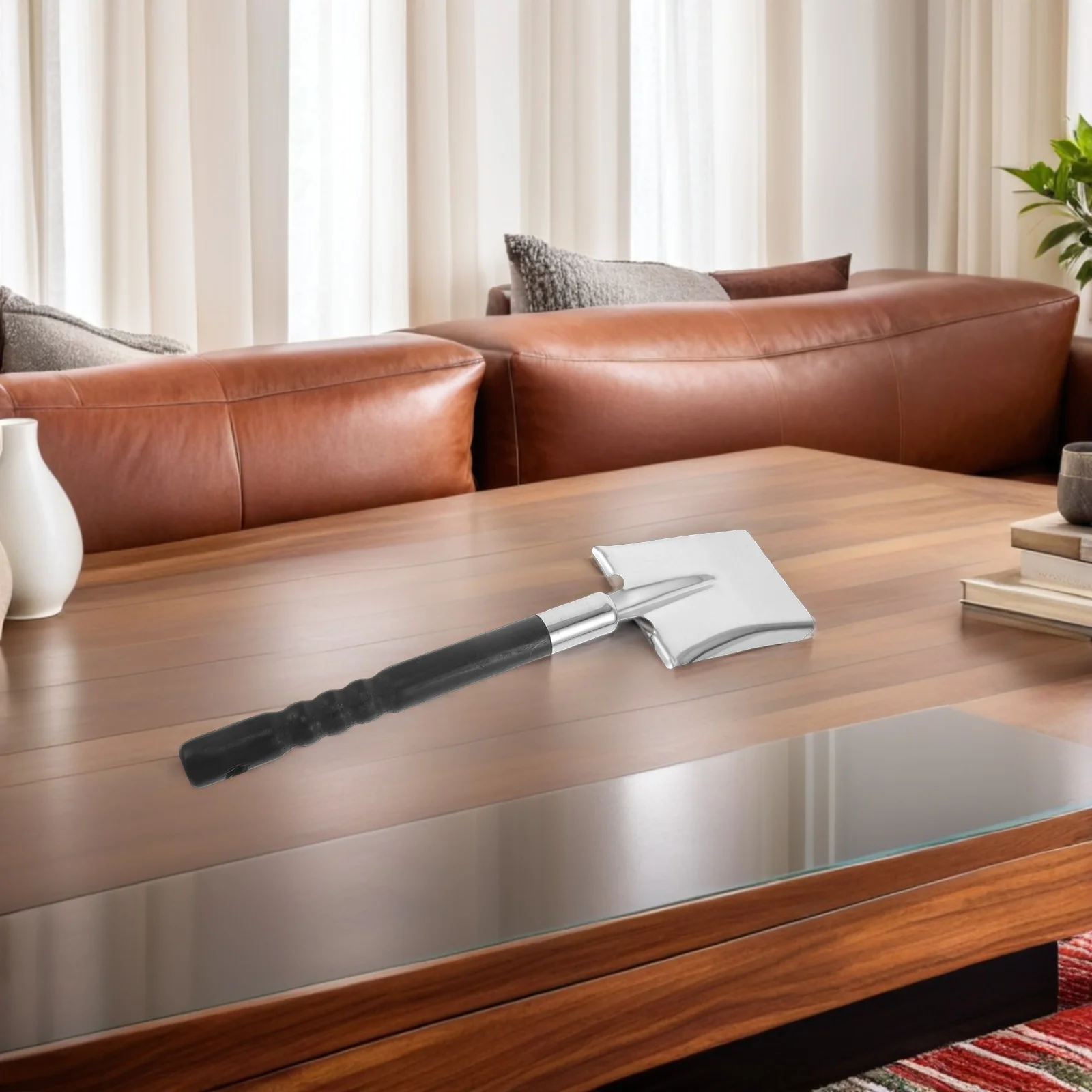 벽난로 삽 두꺼운 스테인리스 숯삽 인체공학적 손잡이 바베큐 그릴 화덕 재 청소 눈 정원 도구