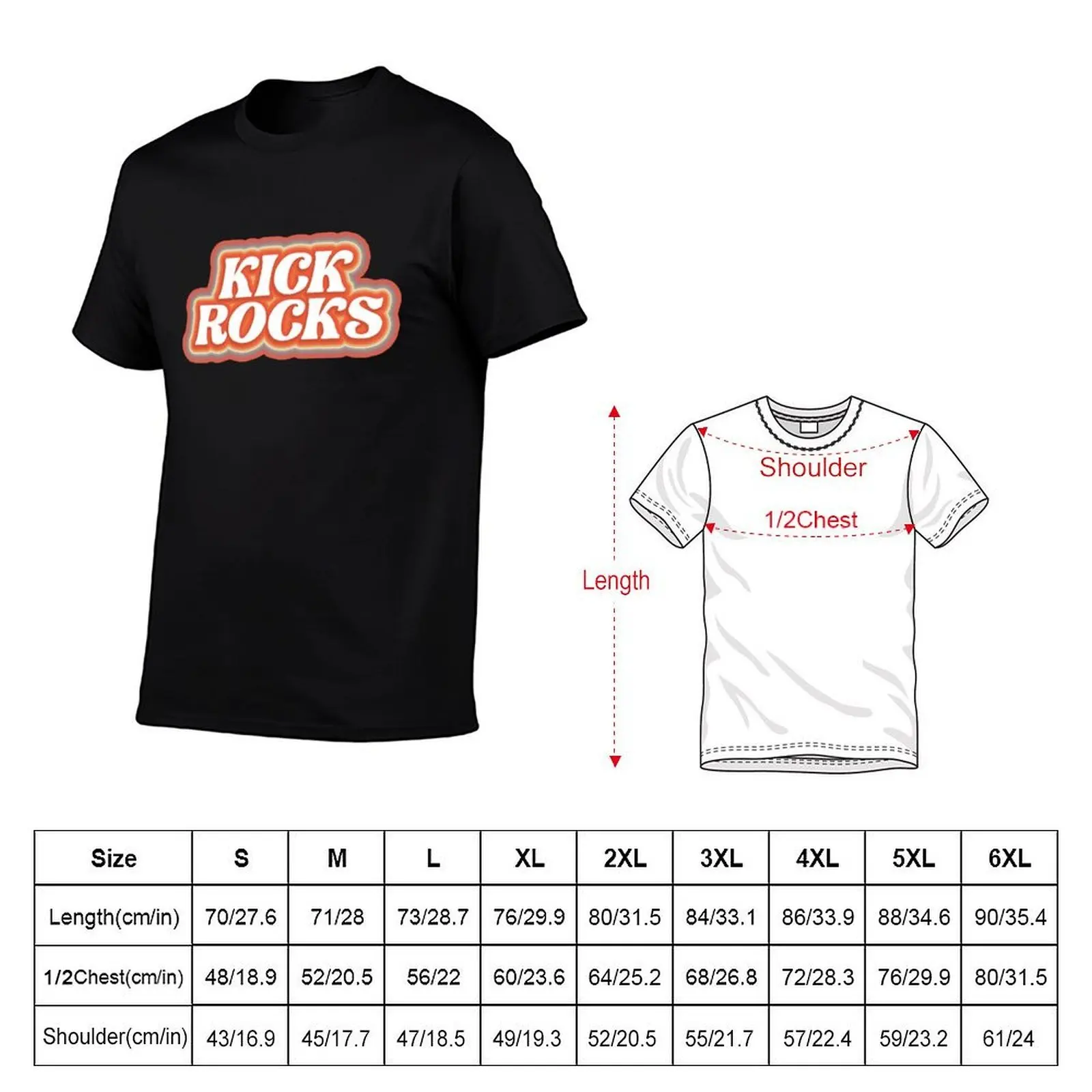 KICK ROCKS - 70s Aesthetic T-Shirt boys whites tees t shirt men 100℅ cotton