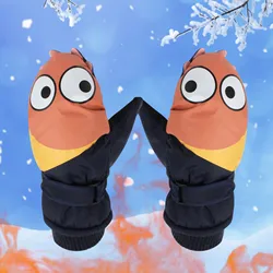 Baby Gloves Winter Warm Girls Snow Baby Mittens Cartoon Winter Water Boys Proof Toddler Guante Thick Plush Cold Resistant Gloves